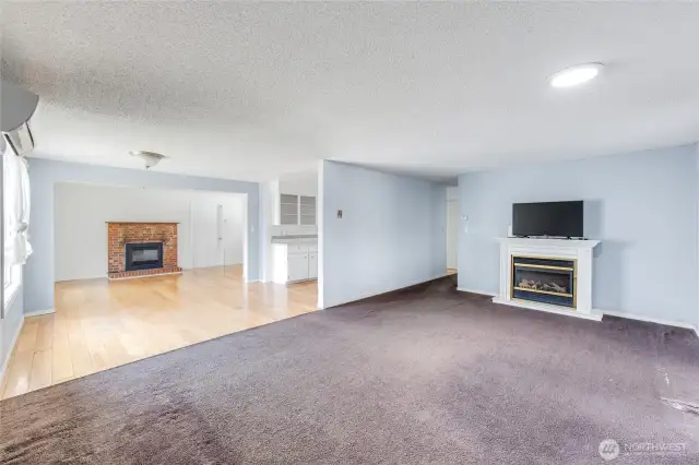 Living Room looking toward Dining and Family Room