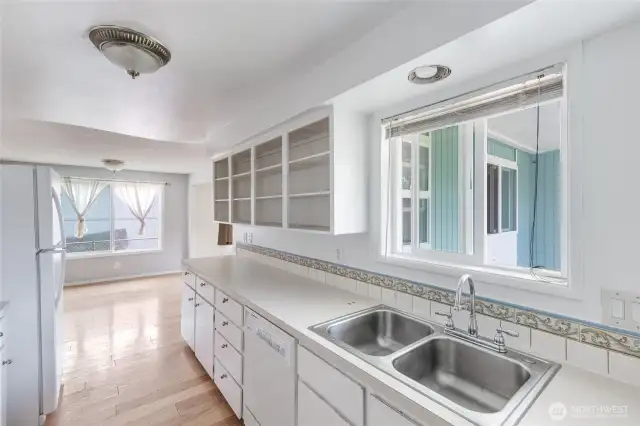 Kitchen looking to dining area