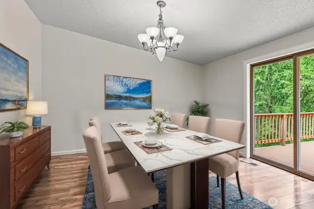 Upstairs: additional dining room off of kitchen or could be used for additional seating