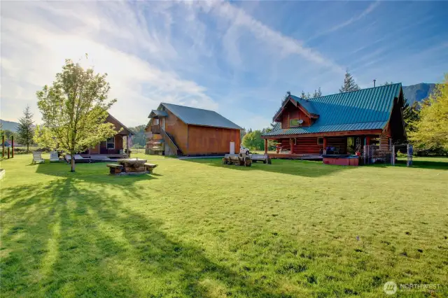 Backyard toward house