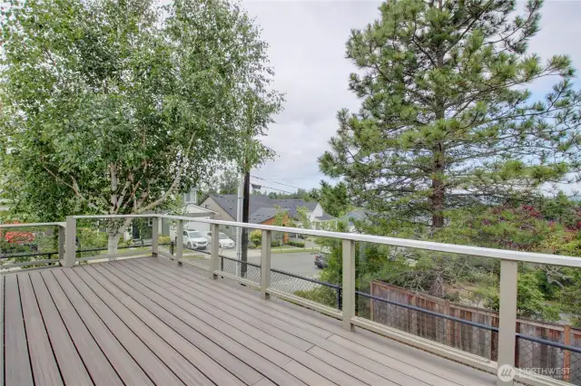 Entertainment size deck with fabulous views