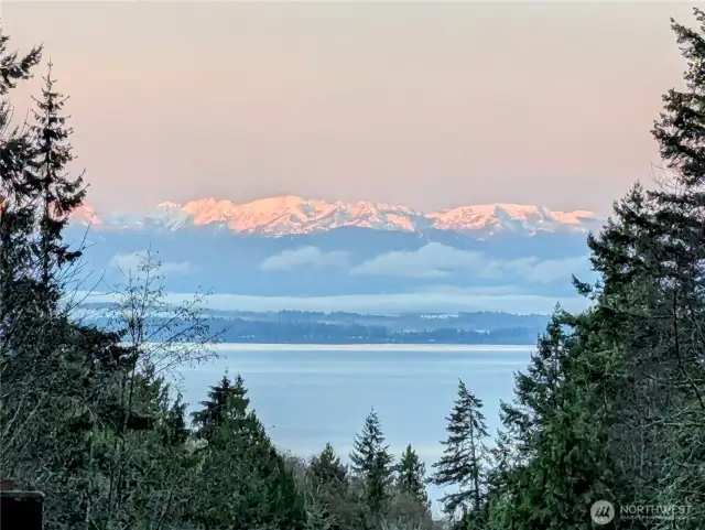 Enjoy sunsets over the Olympics & the sound