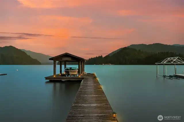 Dock and rare boat slip
