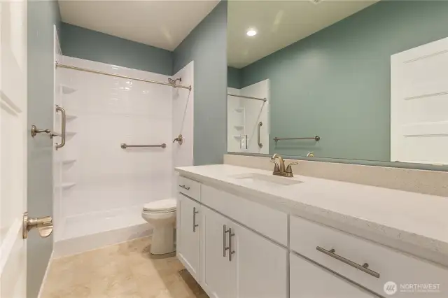 Bathroom 2 with new walk in shower