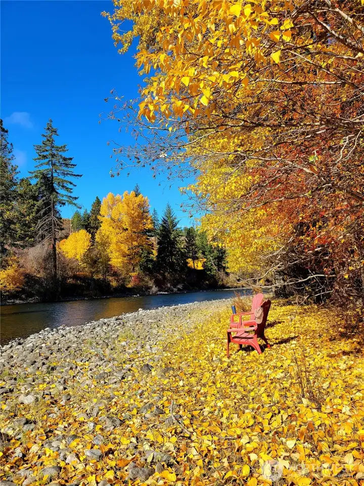 The beach turns golden in the Fall
