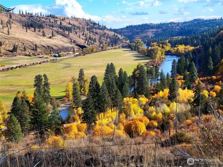 High from the Meadow looking down on the lower ranch