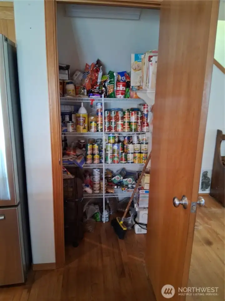 Roomy kitchen pantry.