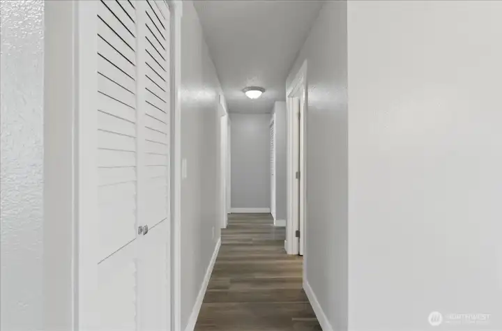 Hallway To 3 Bedrooms