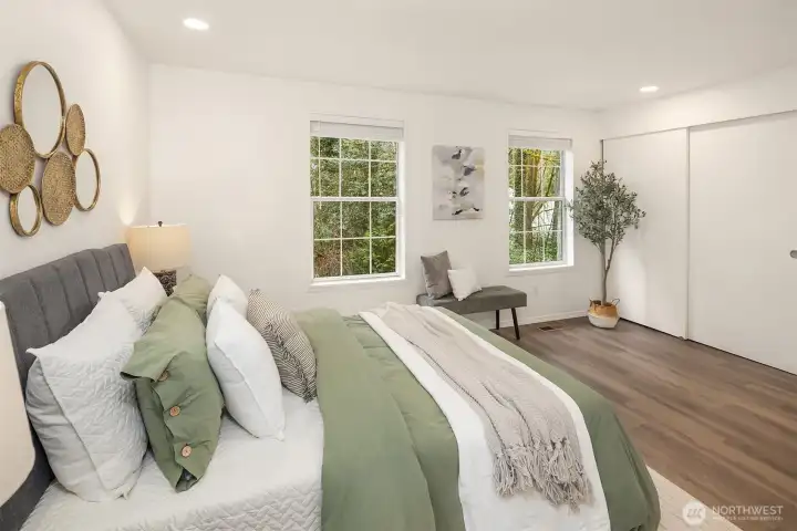 Generous closet storage