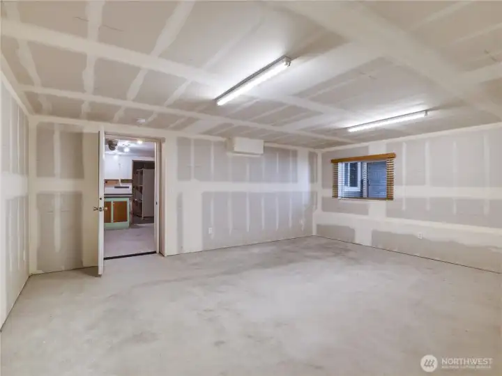 Storage room with exterior door