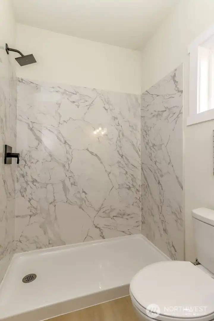 Walk in shower on main floor