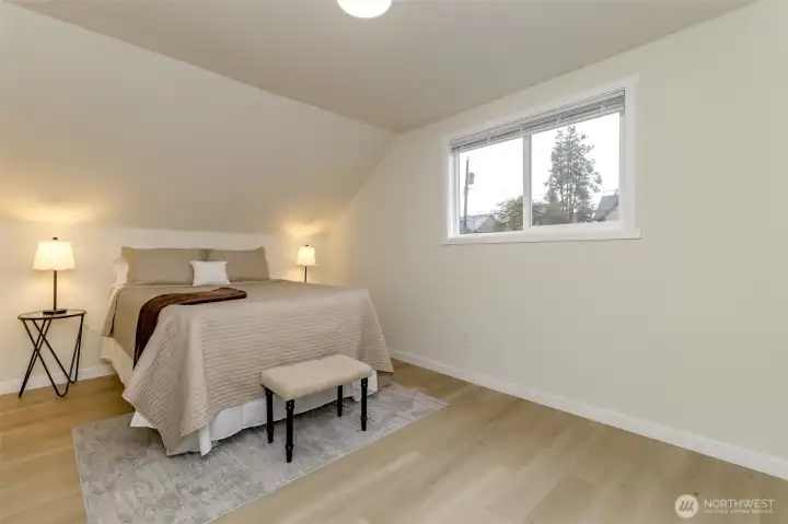 Upstairs - super roomy bedroom!