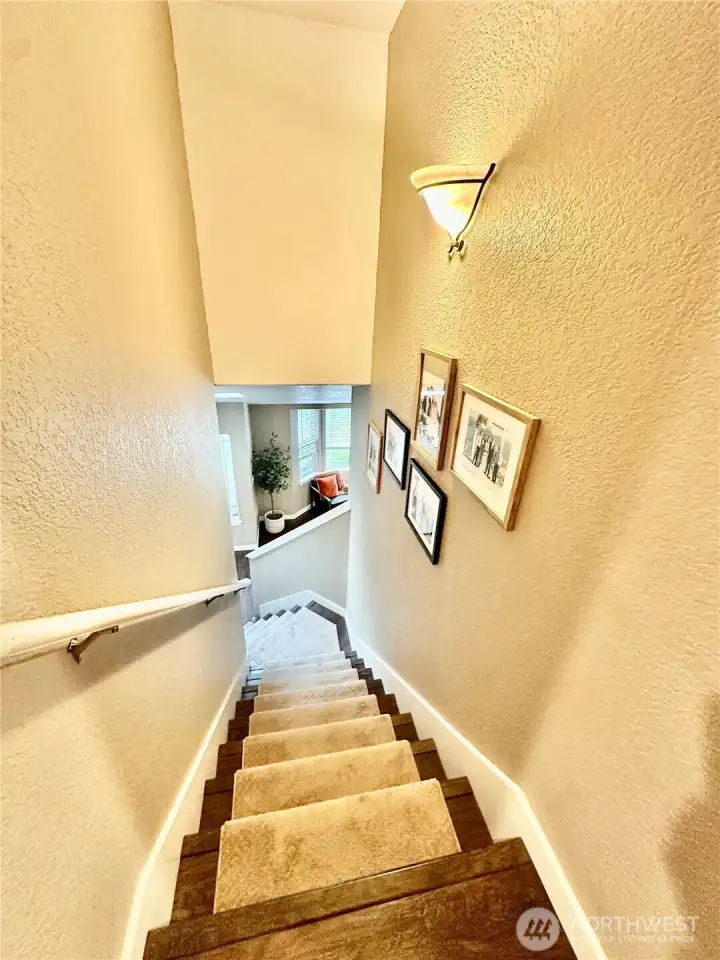 View from top of stairway.