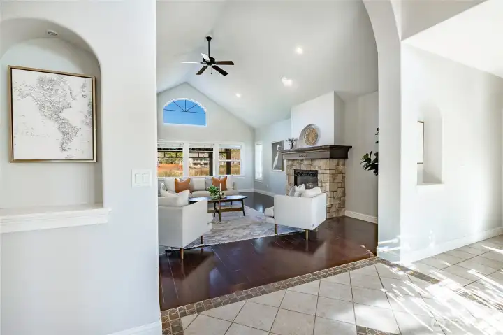 Front entry leading to living room