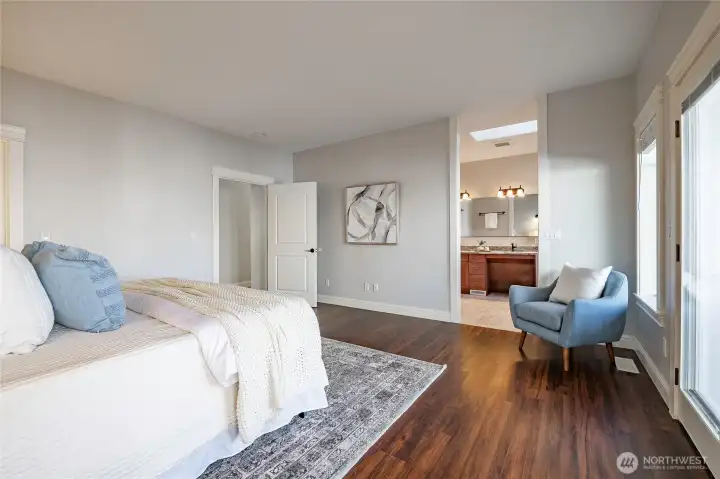 Primary bedroom with ensuite bathroom