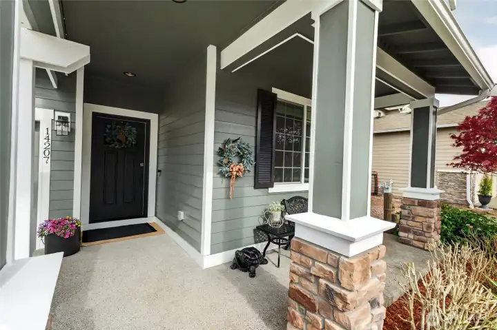 Wrap-around covered front porch perfect for morning coffee!