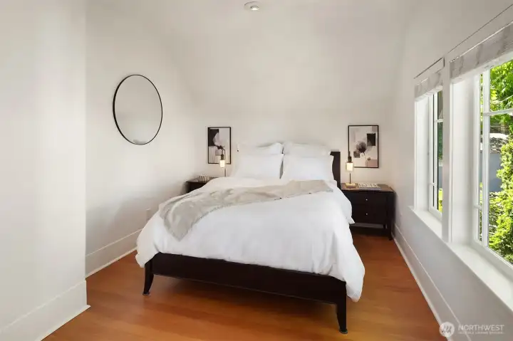 Guest bedroom with a spacious walk-in closet. Guest bedroom with a spacious walk-in closet.