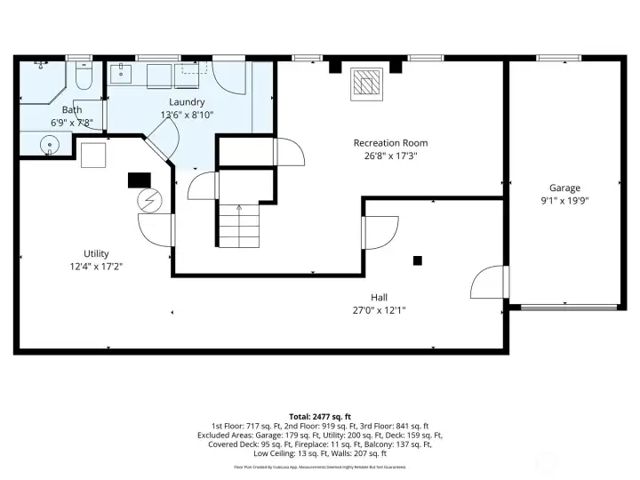 Lower level floor plan. Lower level floor plan.
