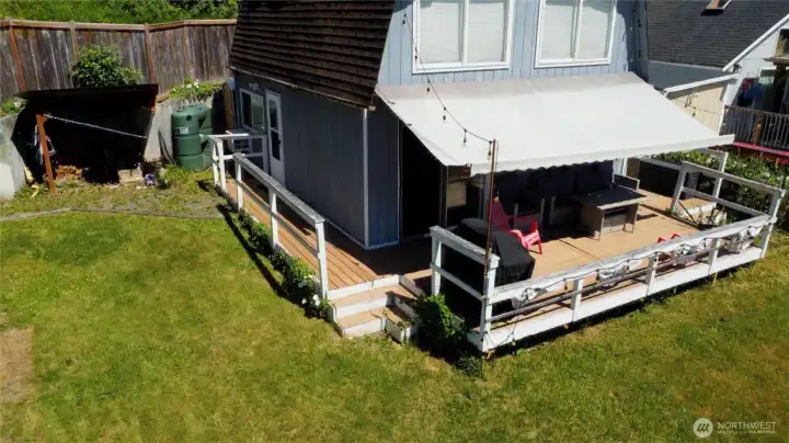 House with deck and awning