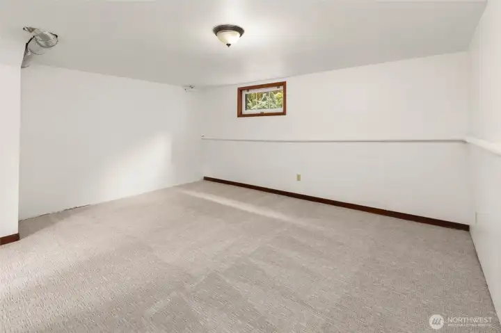 One of 2 huge lower level rooms. One of 2 huge lower level rooms.