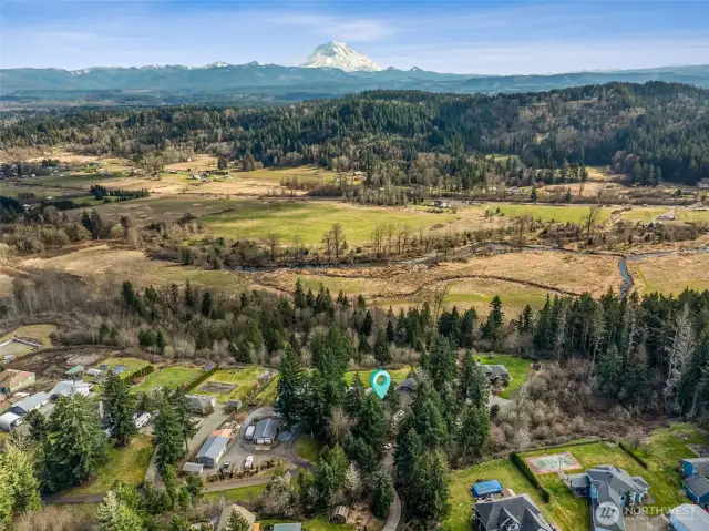 Views of Mt Rainier and South Prairie Valley!