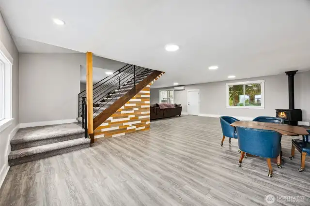 Hallway leading to bedrooms and flex room.