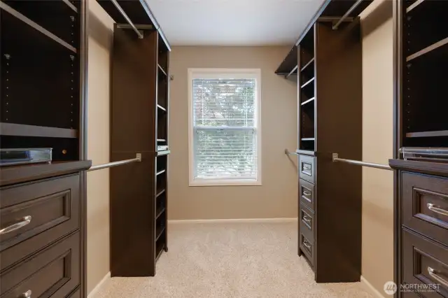 Custom Walk In Closet in Primary