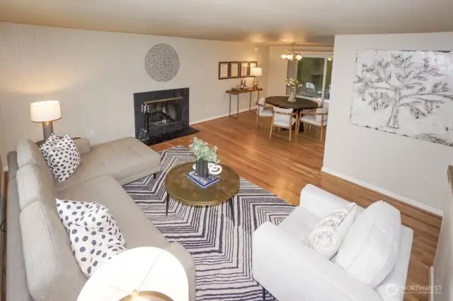 Living Room with Fireplace