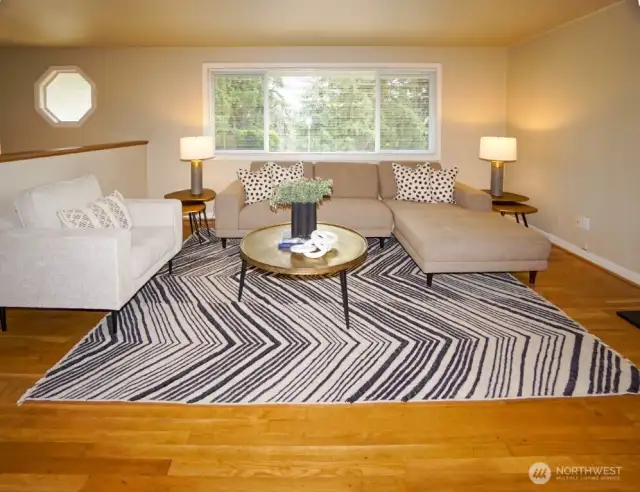 Living Room has Big Window