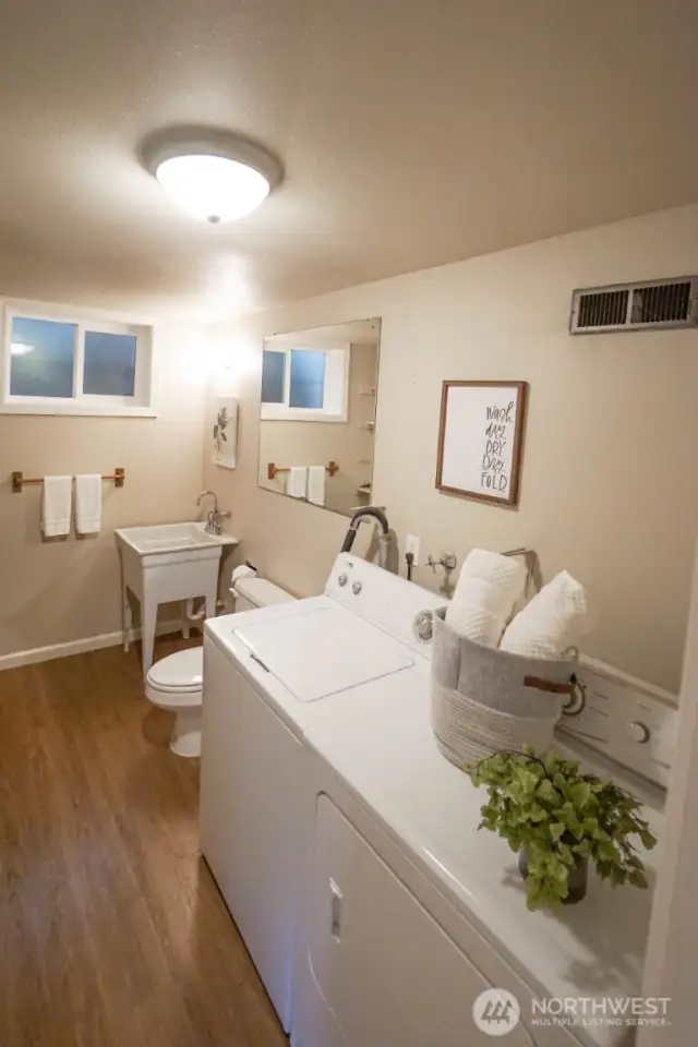 Utility Room has Half Bath