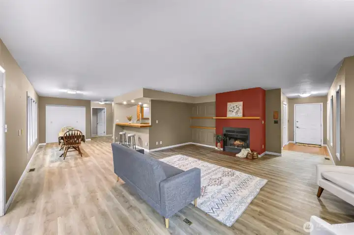 Single-story home flows nicely throughout