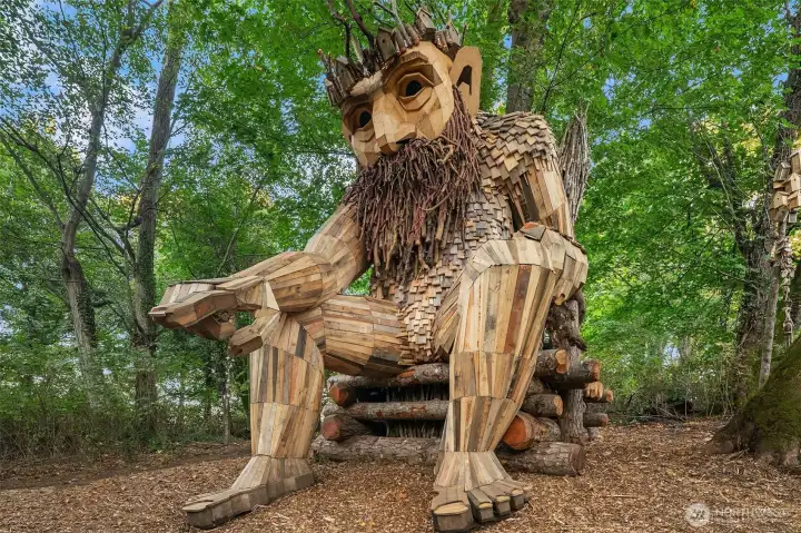 Oscar the Troll King is a short drive from Gold Beach at Point Robinson.