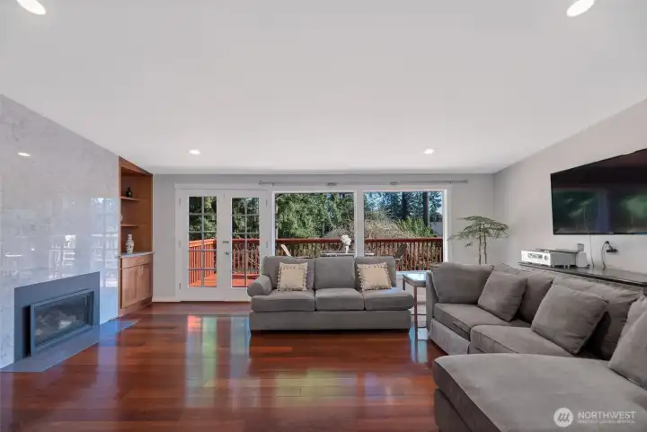 Living room and deck