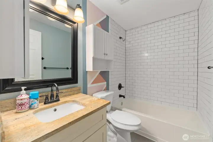 Main floor full hallway bathroom