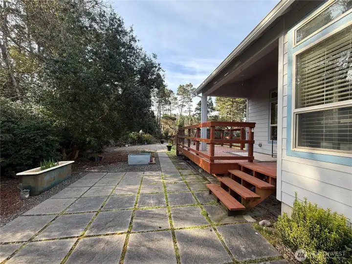 Large patio off the back deck.
