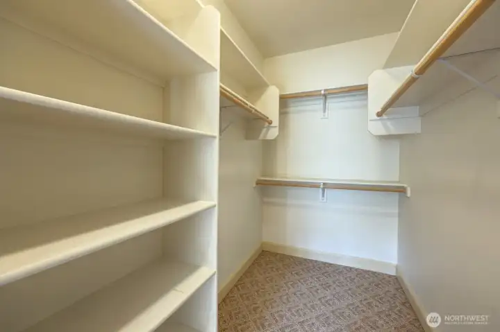 Large walk-in closet.