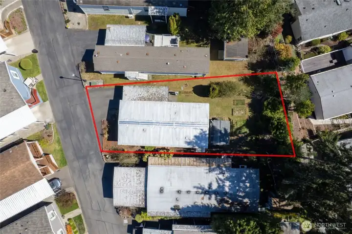 This lot offers plenty of green space in the back!