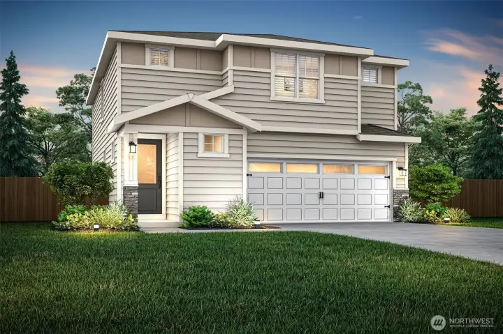 Example of the Hawthorn floorplan to be located at 5890 NW Rhino Way
