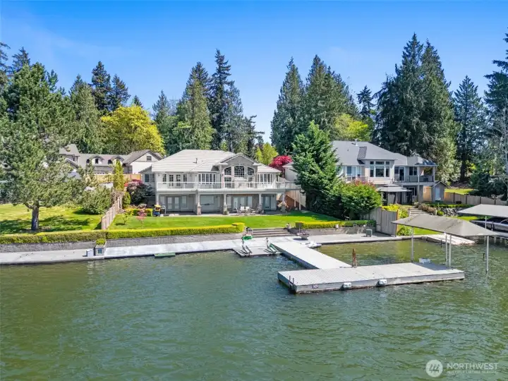 Western exposure for great afternoon sun large dock and patio at the lake with fire pit