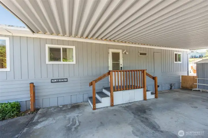 Hand built very sturdy wooden railing. Hand built very sturdy wooden railing.