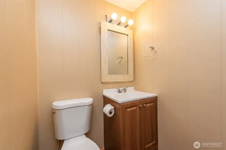 Half bath in bedroom 2. Half bath in bedroom 2.