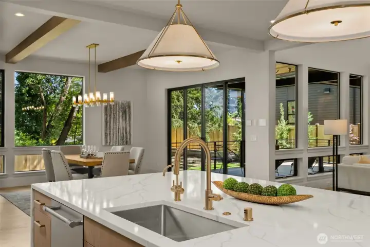 Brizo instant hot water in the kitchen island