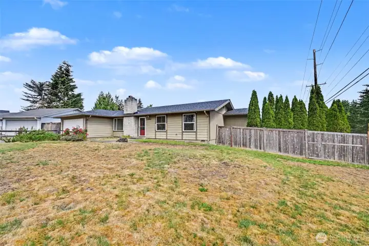 Desirable corner lot with tons of space in the front yard!