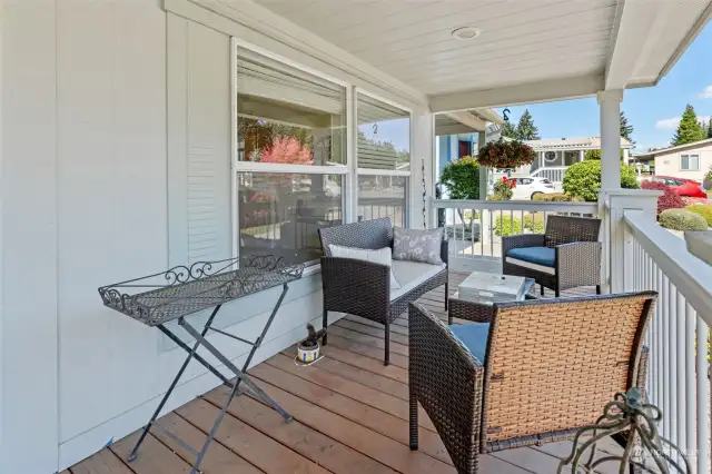 Enjoy your morning coffee or entertain under the covered porch.