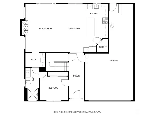 Main level floor plan