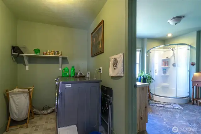 Laundry area off of kitchen