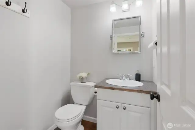 Flex space half bath, how awesome is this?