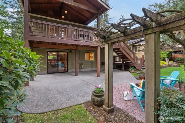 Entrance to lower patio from rec room slider.