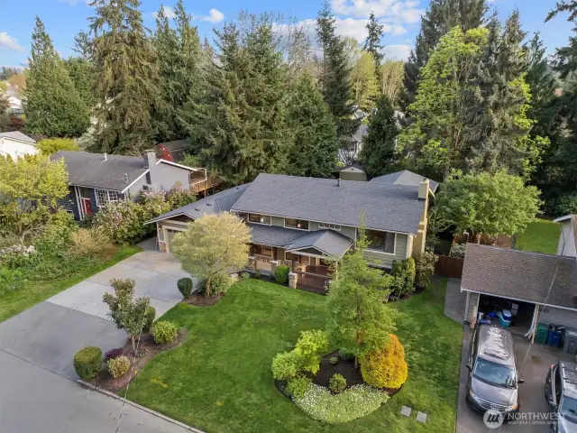 Beautiful home on large lot with mature landscaping.