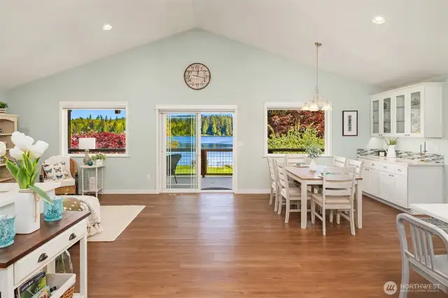 Vaulted Ceilings and easy-care Luxury Vinyl Flooring